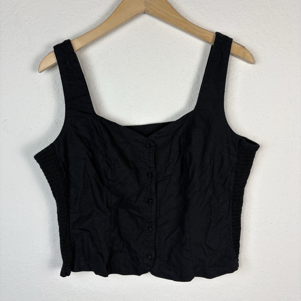 Old Navy Black Crop Tank Top